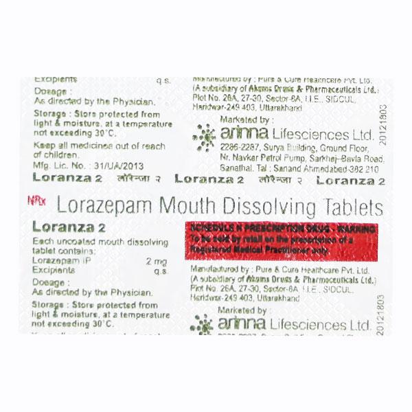 loranza 2mg tablet