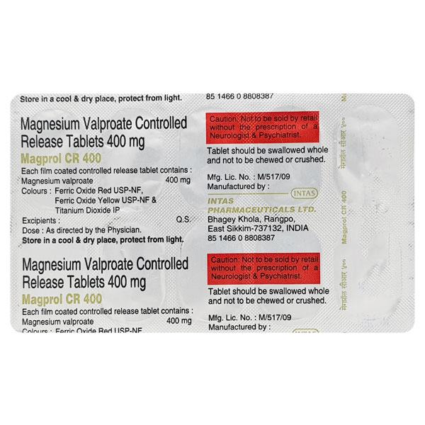 Magprol CR 400mg Tablet 10'S Price, Uses, Side effects, Substitutes ...