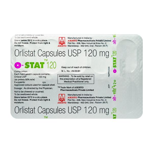 O Stat 120mg Capsule 10'S Price, Uses, Side effects, Substitutes | Netmeds