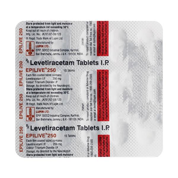 Epilive 250mg Tablet 15'S Price, Uses, Side effects, Substitutes | Netmeds