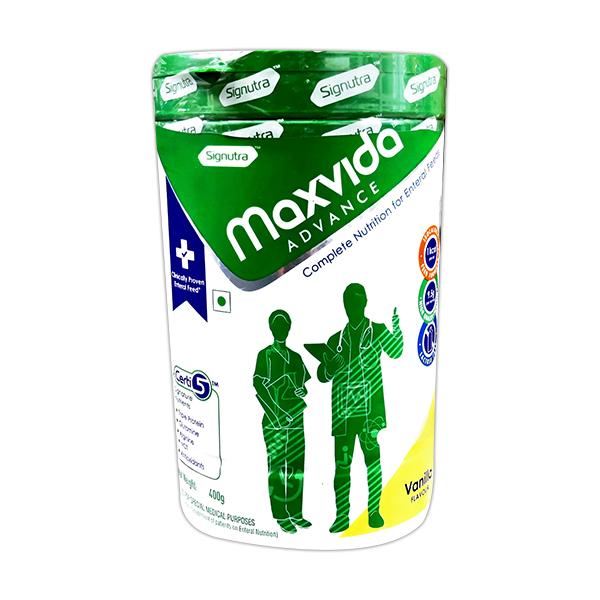 Buy MAXVIDA ADVANCED VANILLA FLAVOUR Powder 400gm Online at Discounted ...