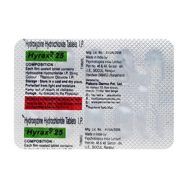 Hyrax 25mg Tablet 10'S Price, Uses, Side effects, Substitutes | Netmeds