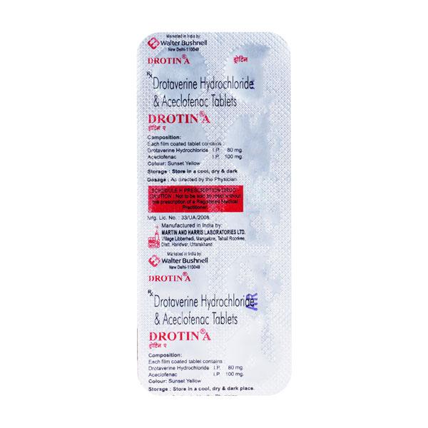 Drotin A Tablet 10'S Price, Uses, Side effects, Substitutes | Netmeds