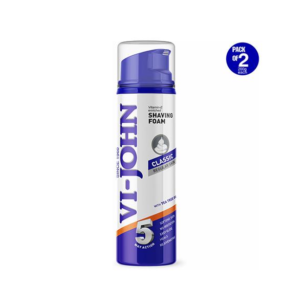Buy Vi-John Classic Regular Shaving Foam - Pack of 2 x 200 ml Online at ...