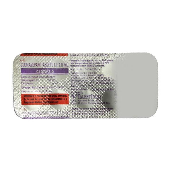 Cloze 2mg Tablet 10'S - Price, Uses, Side Effects, and Substitutes ...