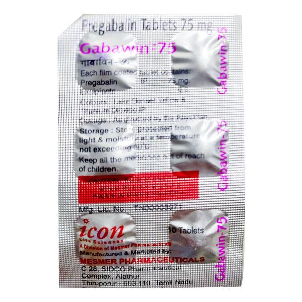 Gabawin 75mg Tablet 10'S : Uses, Side Effects, Price | Netmeds