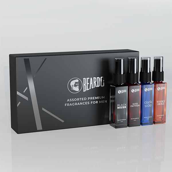 Buy Beardo Assorted Premium Fragrances Gift Set for Men (Pack of 4 x 8 ...