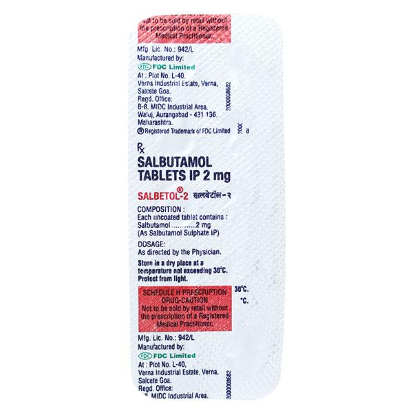 salbetol 2mg tablets