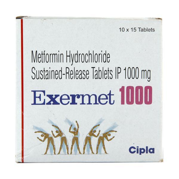 Exermet 1000 Tablet 15'S : Uses, Side Effects, Price | Netmeds