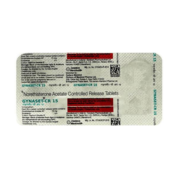 GYNASET CR 15 Tablet 5's