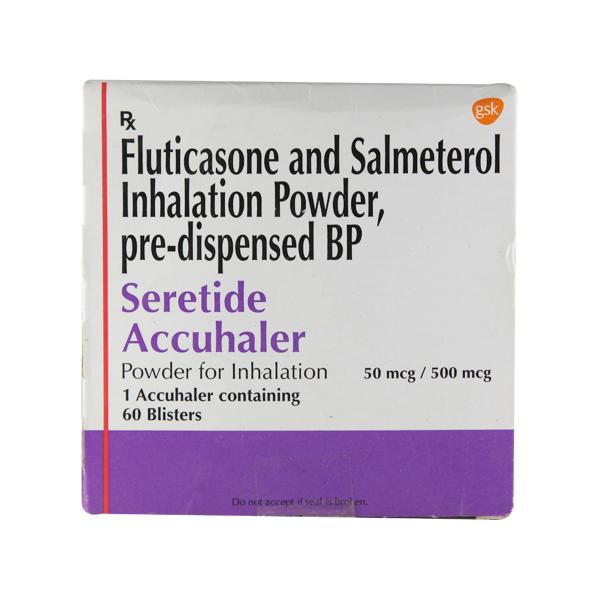 Buy Seretide Accuhaler 50/500MCG Blister 60'S Online at Upto 25% OFF ...