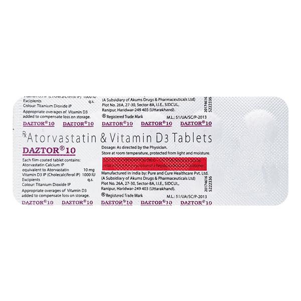 Daztor 10mg Tablet 10'S Price, Uses, Side effects, Substitutes | Netmeds