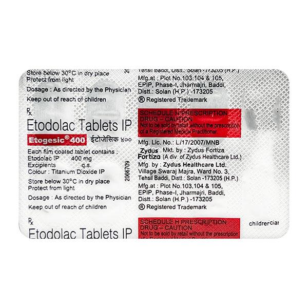 etogesic 400mg tablet