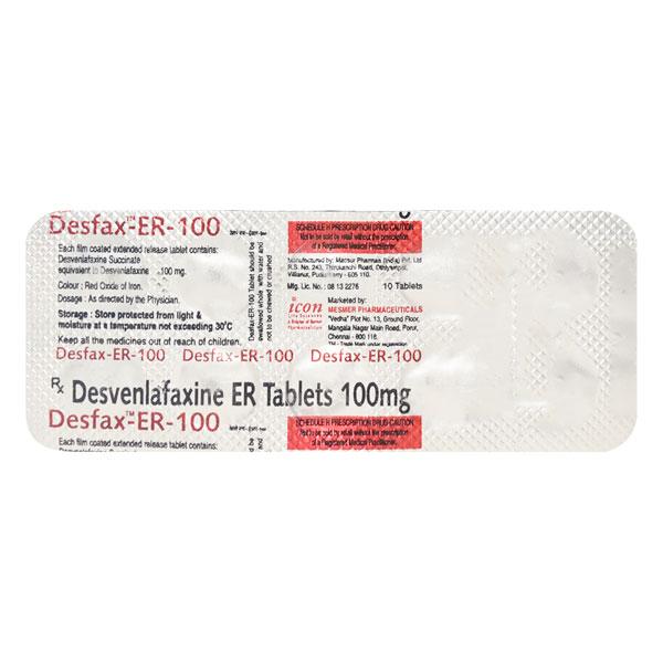 Desfax ER 100mg Tablet 10'S : Price, Uses, Side Effects | Netmeds