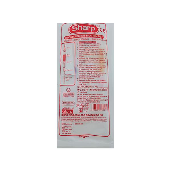 Alpha Sharp Blood Administration Set 1's Online at Best Price ...