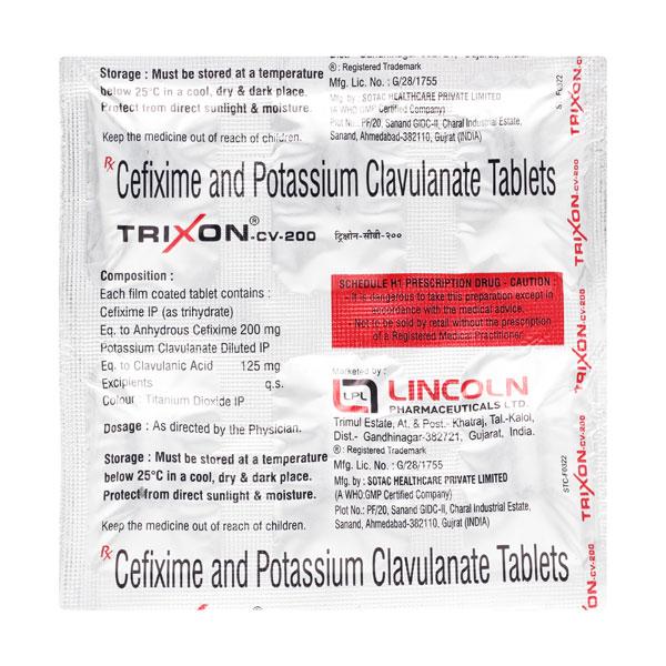 Trixon CV Tablet 6'S : Price, Uses, Side Effects | Netmeds