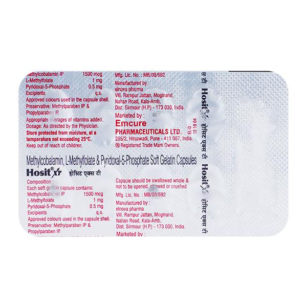 Hosit XT Capsule 10'S Price, Uses, Side effects, Substitutes | Netmeds
