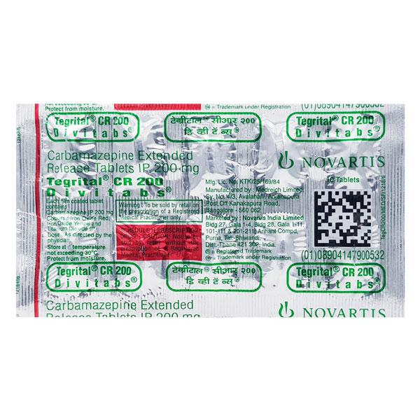 Buy Tegrital CR 200mg Tablet 10'S Online at Upto 25% OFF | Netmeds