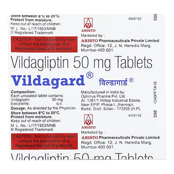 vildagard 50mg tablets