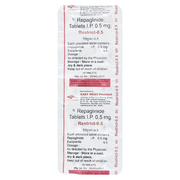 Restrict 0.5mg Tablet 10'S : Price, Uses, Side Effects | Netmeds