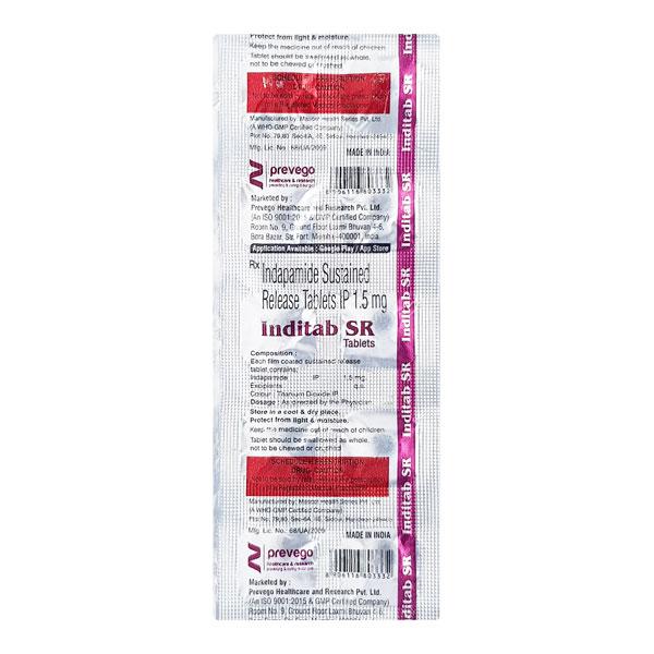Buy INDITAB SR Tablet 10's Online at Upto 25% OFF | Netmeds