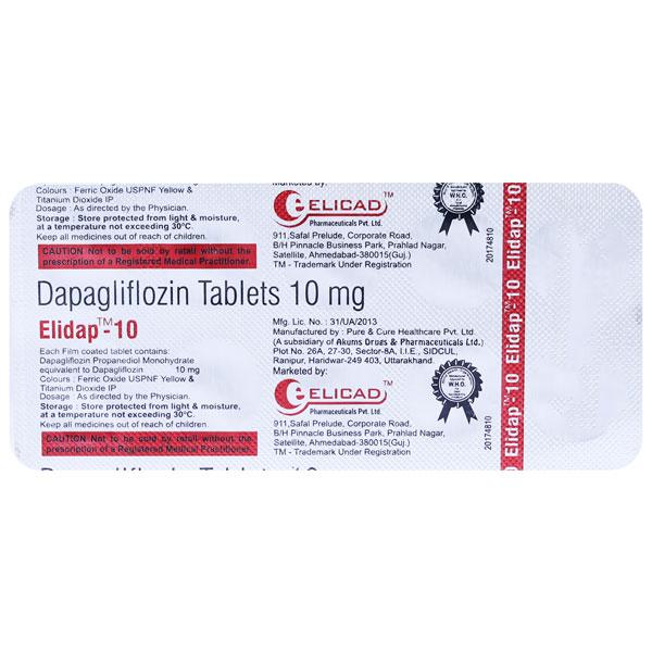 ELIDAP 10 Tablet 10's : Price, Uses, Side Effects | Netmeds