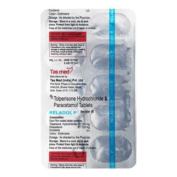 RELADOL P Tablet 10's Price, Uses, Side effects, Substitutes | Netmeds