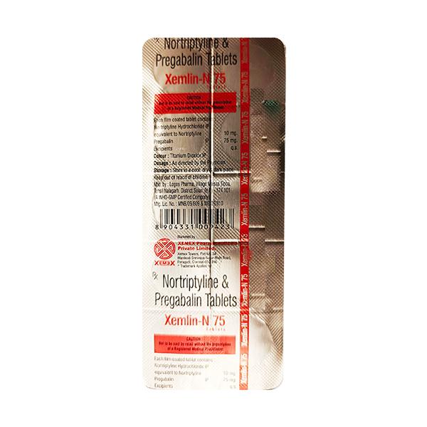 XEMLIN N 75 Tablet 10's Price, Uses, Side effects, Substitutes | Netmeds