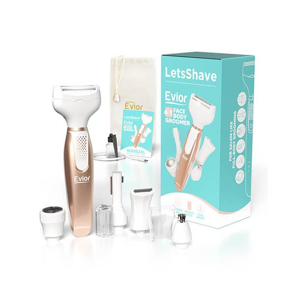 Buy LetsShave Evior Face and Body Trimmer Set for Women with 2 Year ...
