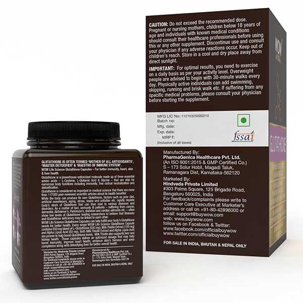 glutathione and milk thistle for sale Liposomal 1000mg WOW Life Science 500 mg
