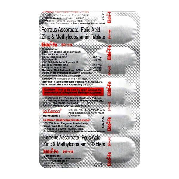 Eido FE Tablet 10'S : Uses, Side Effects, Price | Netmeds