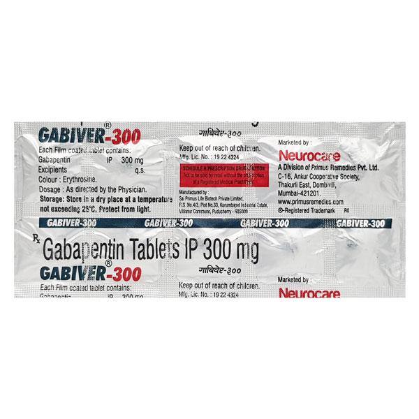 Buy Gabiver 300mg Tablet 10'S Online at Upto 25% OFF | Netmeds