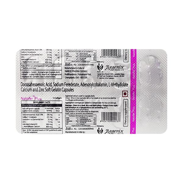 NATOFER PLUS Tablet 10's Price, Uses, Side effects, Substitutes | Netmeds