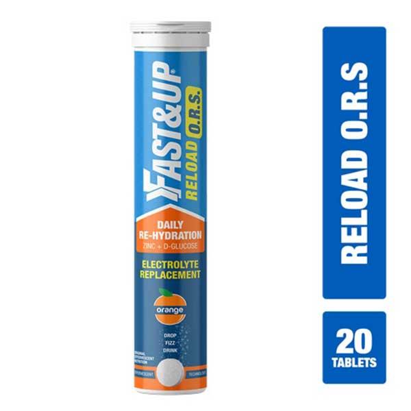 Fast & Up Reload O.R.S. Daily Re-Hydration Effervescent Tablet - Orange ...
