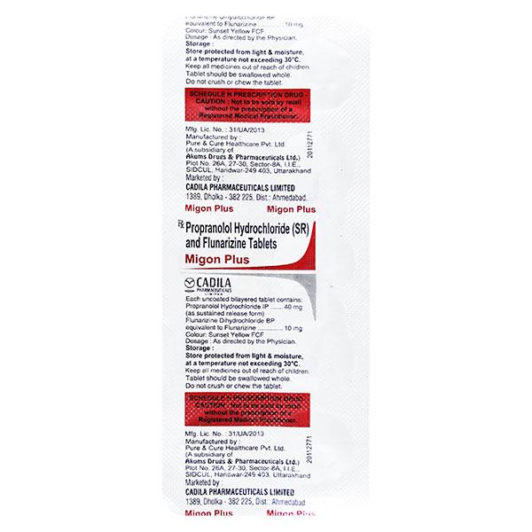 Migon Plus Tablet 10'S : Price, Uses, Side Effects | Netmeds