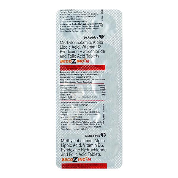BECOZINC M Tablet 10's Price, Uses, Side effects, Substitutes | Netmeds