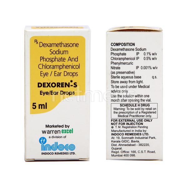 Dexoren S Eye/Ear Drops 5ml Price, Uses, Side effects, Substitutes ...