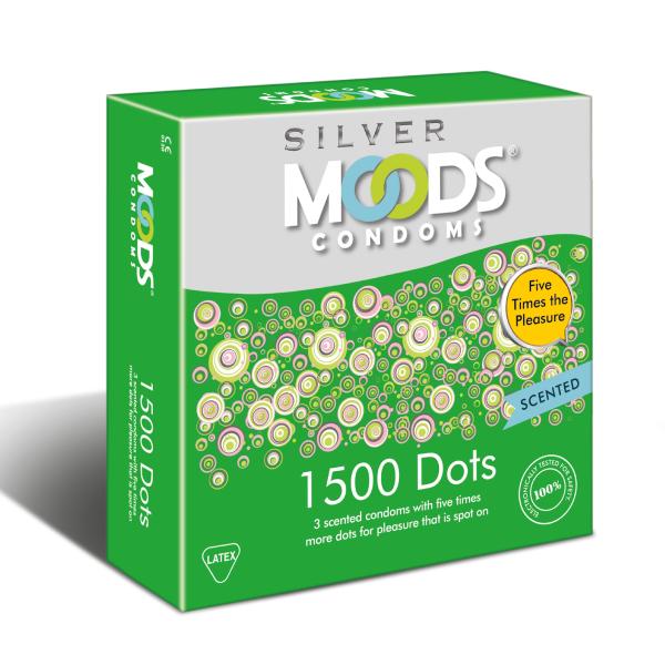 Moods Silver Condoms 1500 Dots 3's online at best price-Condoms