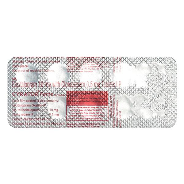 CYRATOR FORTE Tablet 10's - Price, Uses, Side Effects, and Substitutes ...