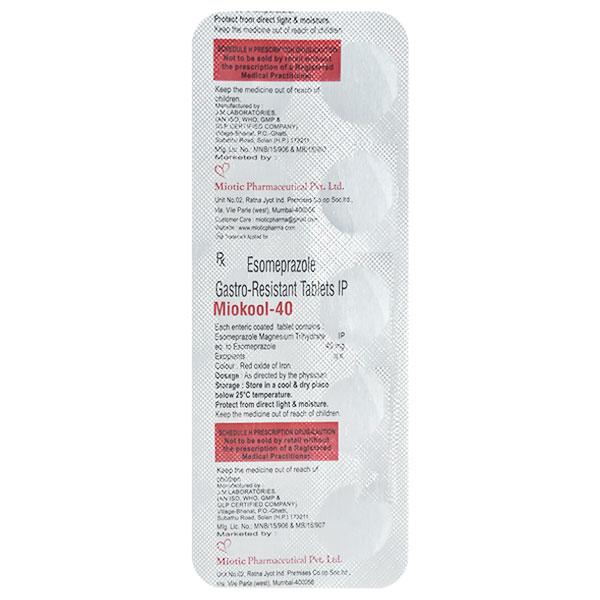 MIOKOOL 40 Tablet 10's Price, Uses, Side effects, Substitutes | Netmeds