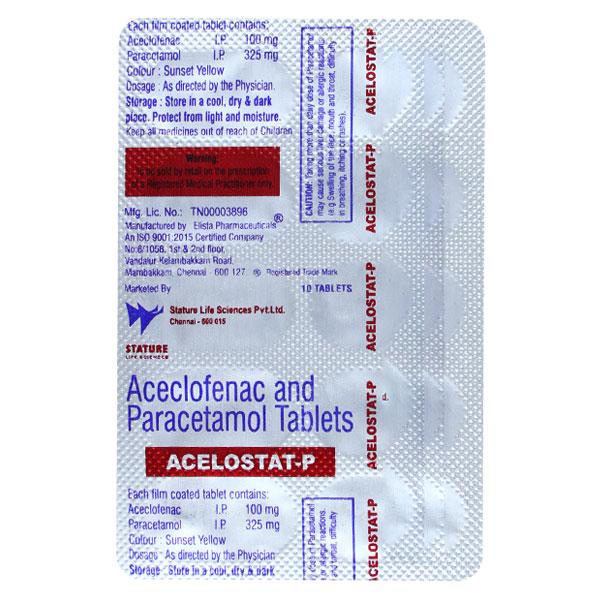Buy ACELOSTAT P Tablet 10's Online at Upto 25% OFF | Netmeds