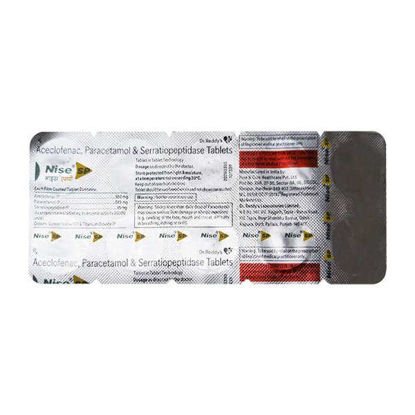 Nise Sp Tablet 10's Price, Uses, Side effects | Netmeds