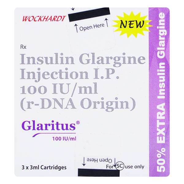 Glaritus New 100IU Cartridge 3X3ml : Price, Uses, Side Effects | Netmeds