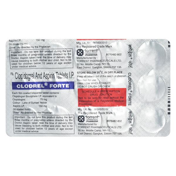 Buy CLODREL FORTE Tablet 15's Online at Upto 25% OFF | Netmeds