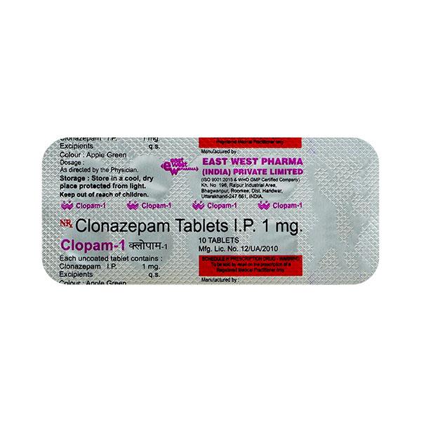 Clopam 1mg Tablet 10'S - Price, Uses, Side Effects, and Substitutes ...