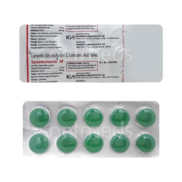 Spasmonorm M Tablet 10'S Price, Uses, Side effects, Substitutes | Netmeds
