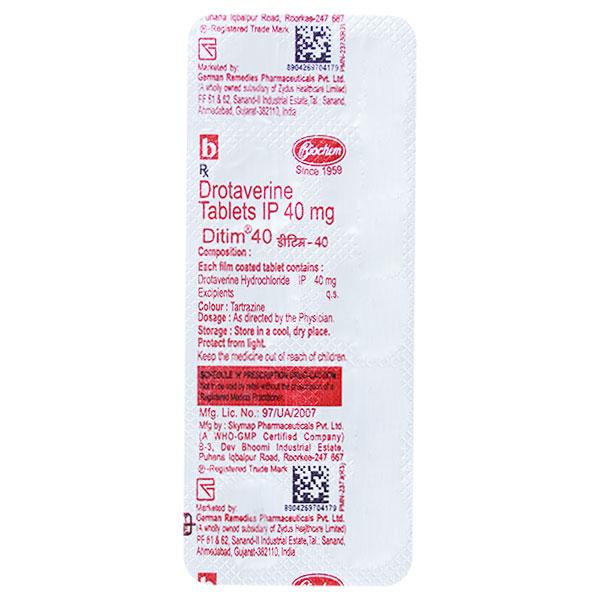 Buy DITIM 40 Tablet 10's Online at Upto 25% OFF | Netmeds