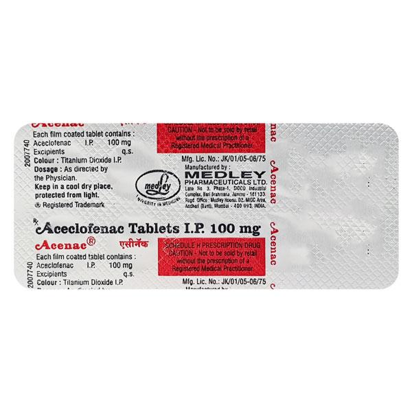 acenac 100mg tablet