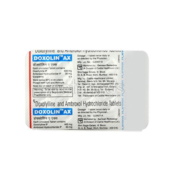 Doxolin AX Tablet 10'S : Uses, Side Effects, Price | Netmeds