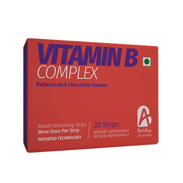 BonAyu Vitamin B Complex Mouth Dissolving Strips - Butterscotch ...